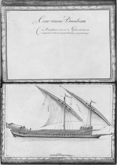 Una galea navigabile, trentunesima dimostrazione, tavola 32, illustrazione da 